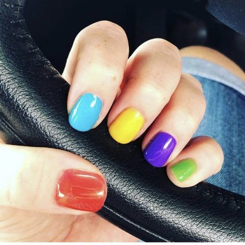 Colourful nail designs at Bognor Regis